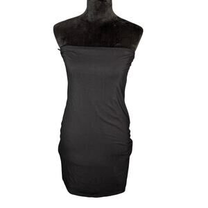 Wilfred Aritzia Women's sz Large Strapless Black Cocktail Dress Mini Body Con